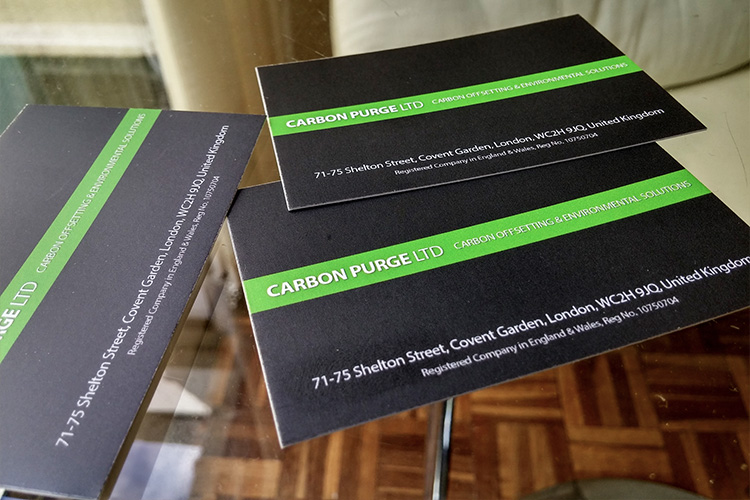 Carbon Purge Business Cards